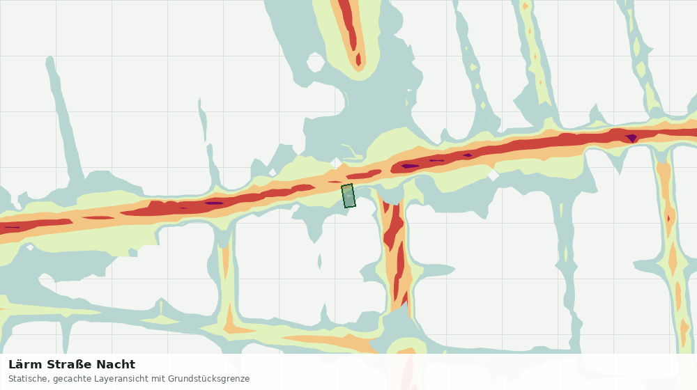 Statische Kartenansicht: Lärm Straße Nacht