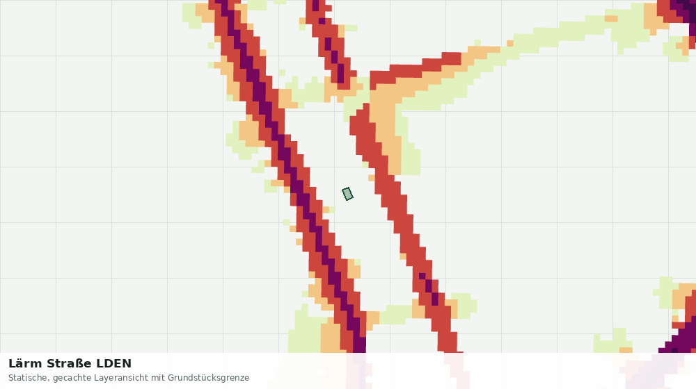 Statische Kartenansicht: Lärm Straße LDEN