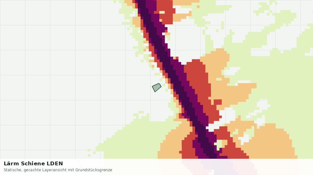 Statische Kartenansicht: Lärm Schiene LDEN