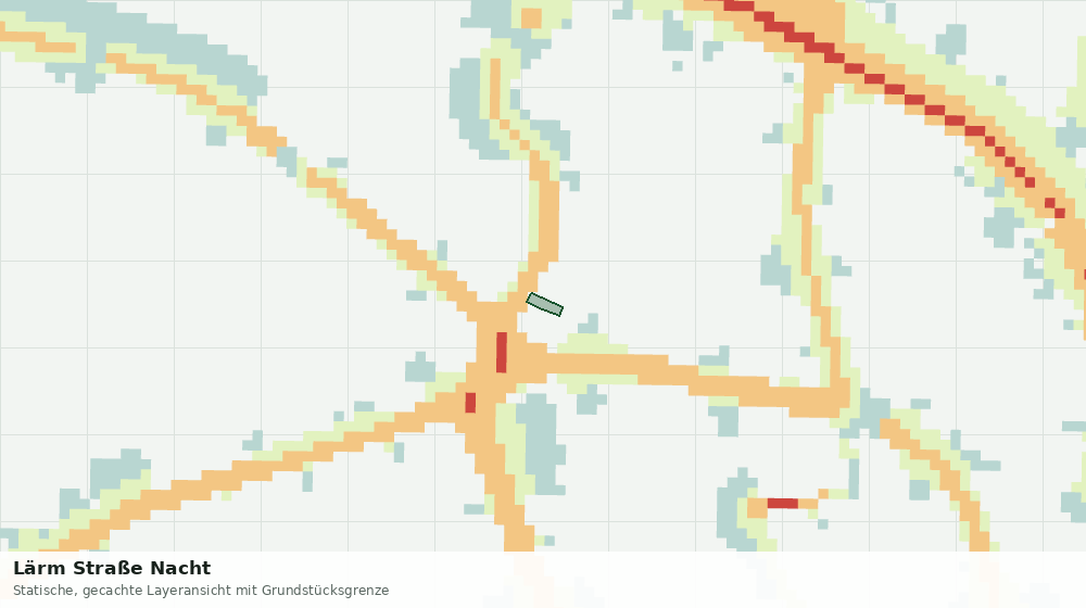 Statische Kartenansicht: Lärm Straße Nacht