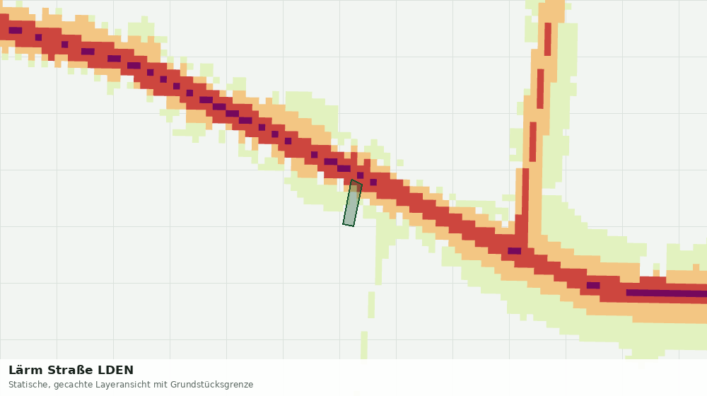 Statische Kartenansicht: Lärm Straße LDEN