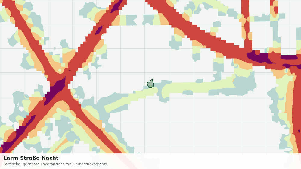 Statische Kartenansicht: Lärm Straße Nacht