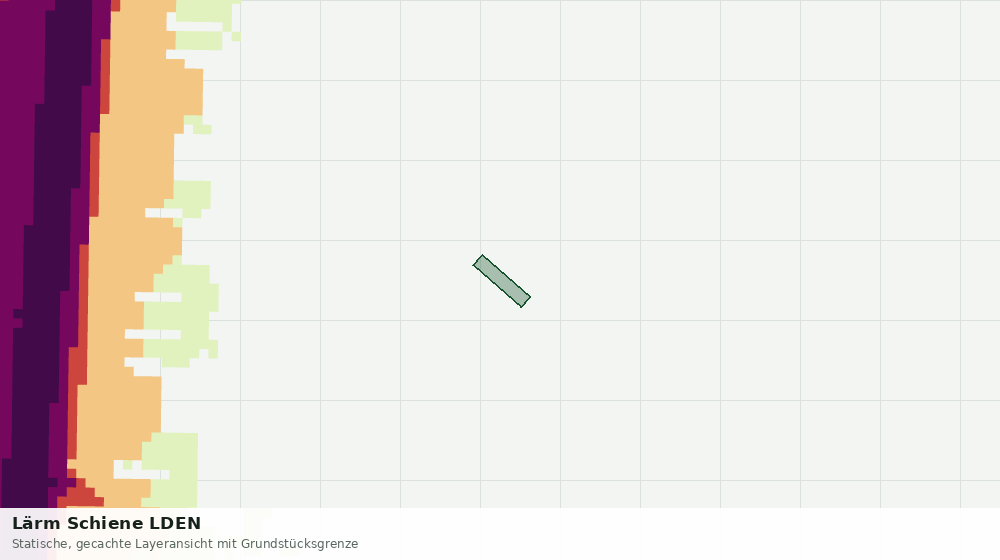 Statische Kartenansicht: Lärm Schiene LDEN