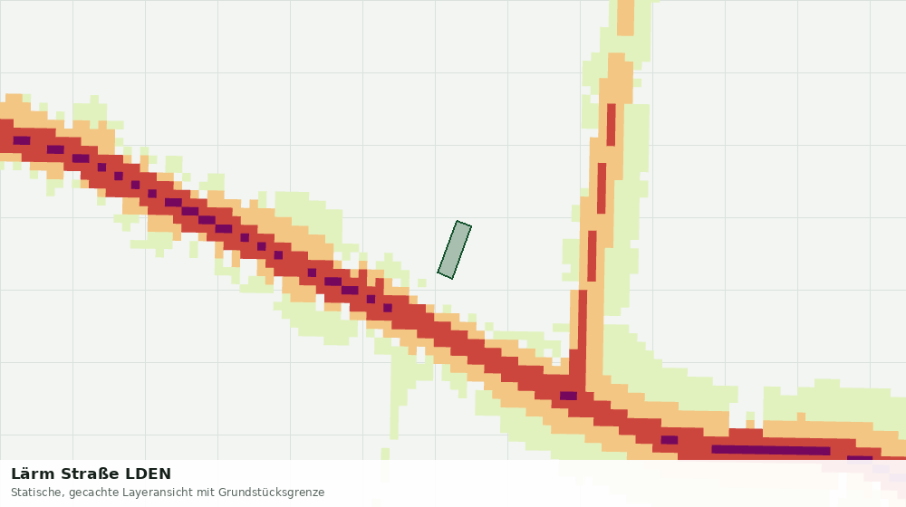 Statische Kartenansicht: Lärm Straße LDEN