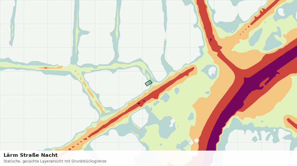 Statische Kartenansicht: Lärm Straße Nacht