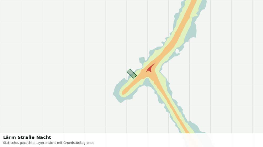Statische Kartenansicht: Lärm Straße Nacht