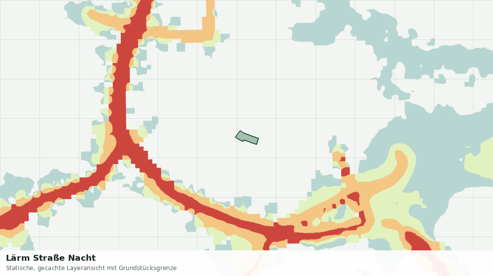 Statische Kartenansicht: Lärm Straße Nacht