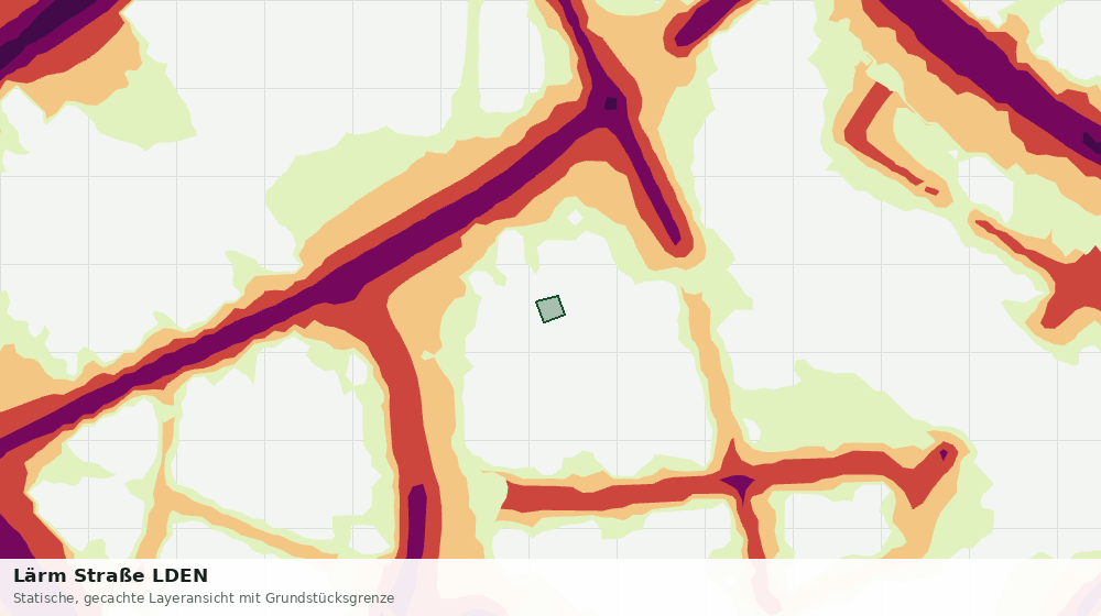 Statische Kartenansicht: Lärm Straße LDEN