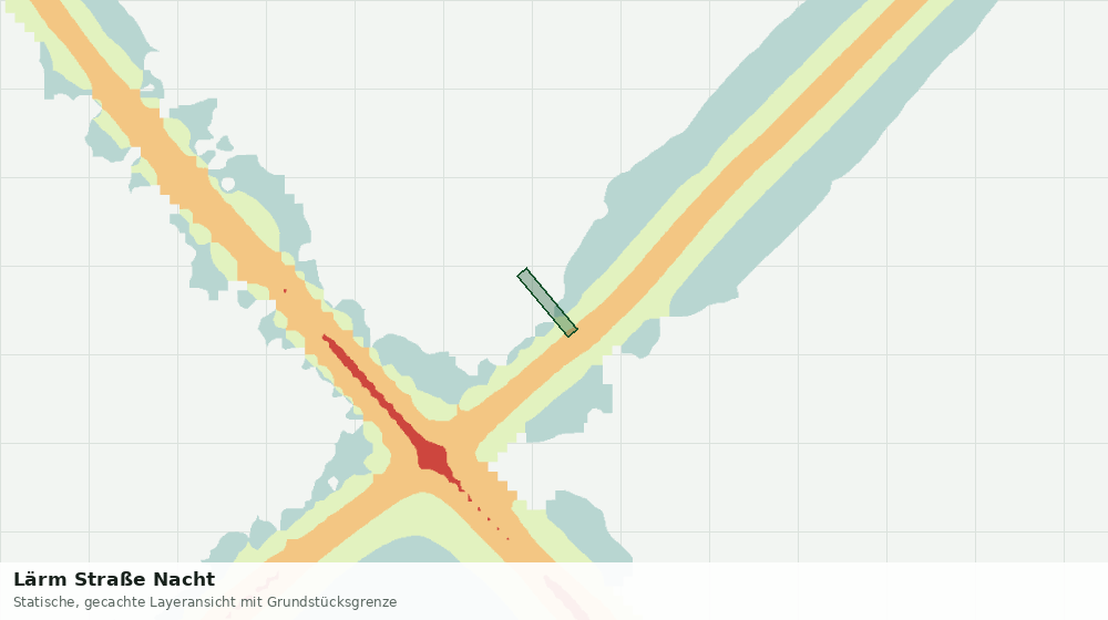 Statische Kartenansicht: Lärm Straße Nacht
