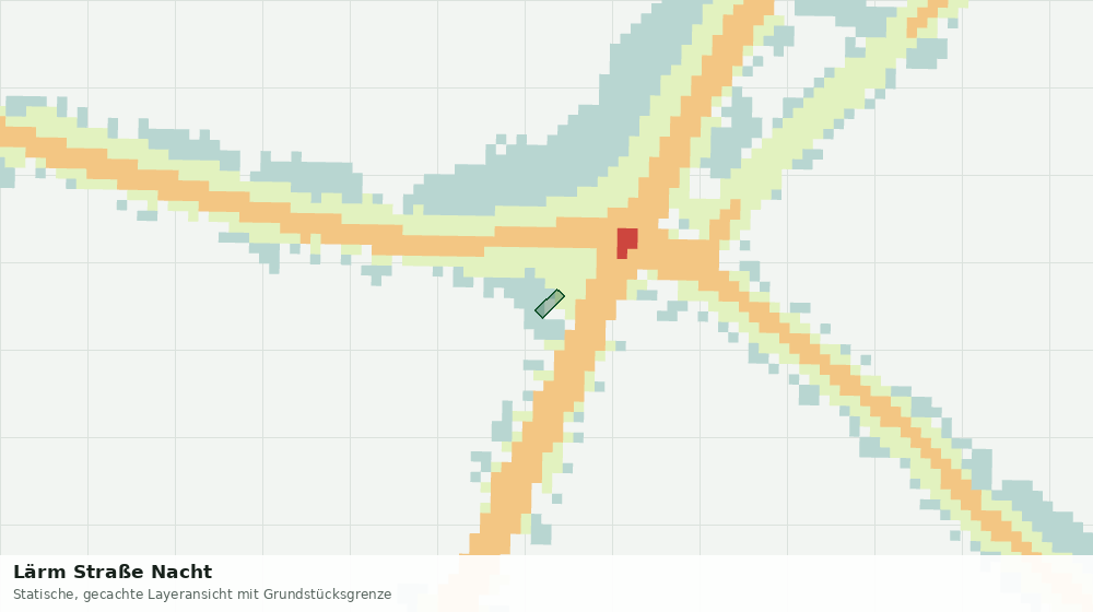 Statische Kartenansicht: Lärm Straße Nacht