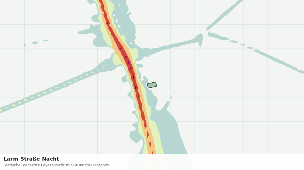 Statische Kartenansicht: Lärm Straße Nacht
