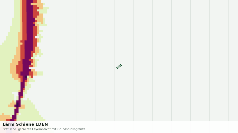 Statische Kartenansicht: Lärm Schiene LDEN