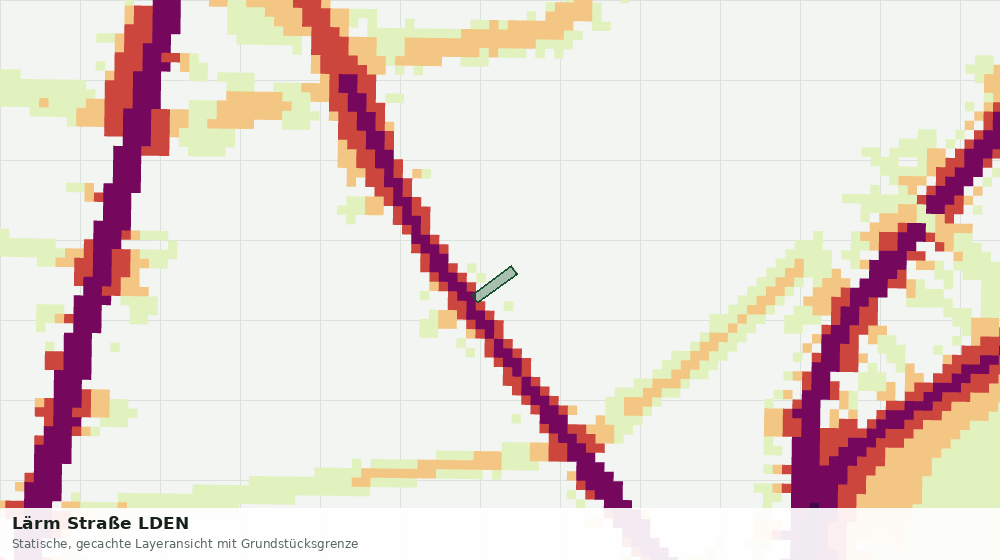 Statische Kartenansicht: Lärm Straße LDEN