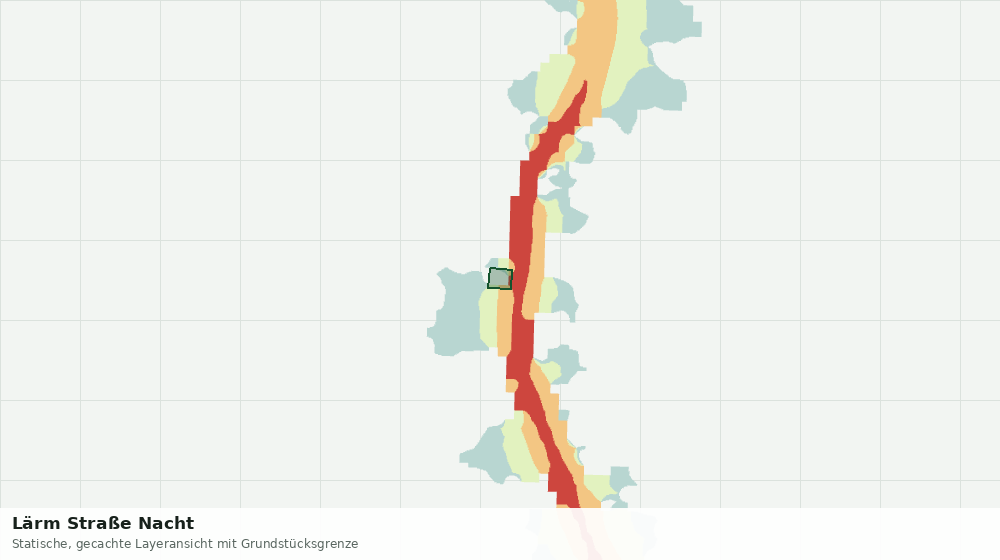 Statische Kartenansicht: Lärm Straße Nacht