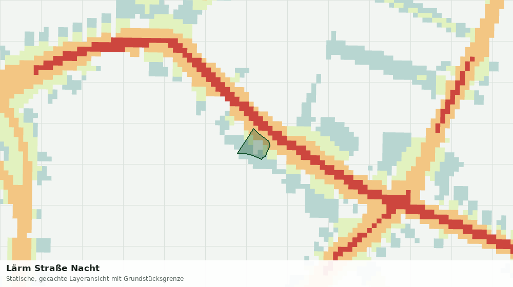 Statische Kartenansicht: Lärm Straße Nacht