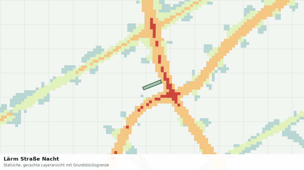 Statische Kartenansicht: Lärm Straße Nacht