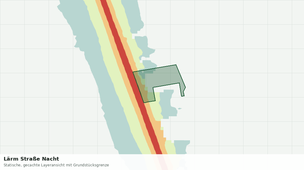 Statische Kartenansicht: Lärm Straße Nacht
