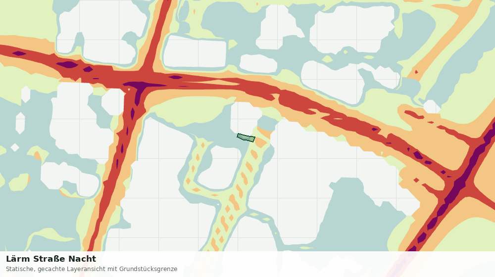 Statische Kartenansicht: Lärm Straße Nacht
