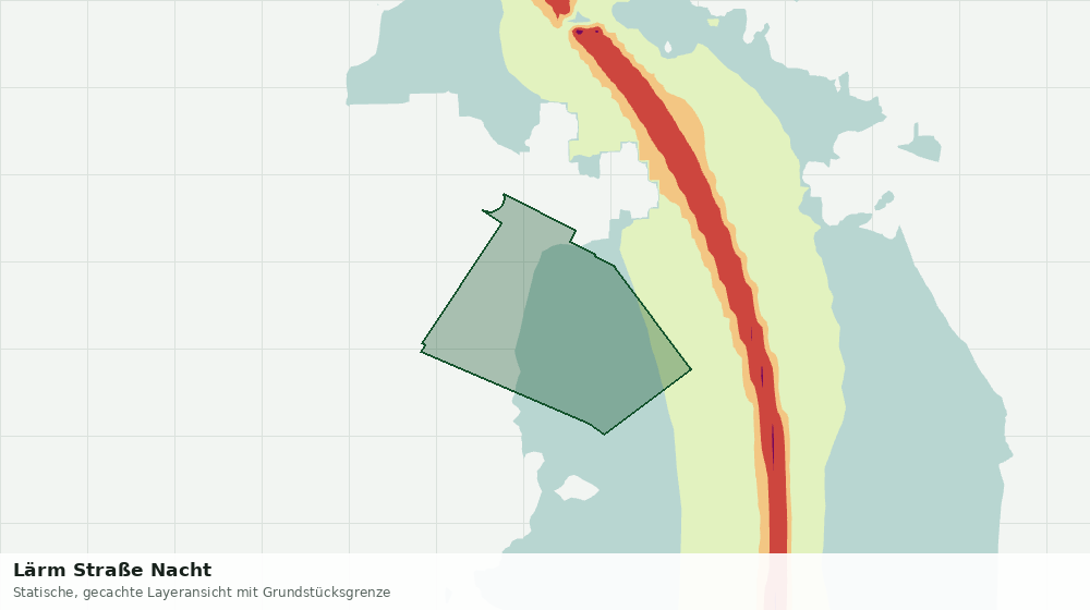 Statische Kartenansicht: Lärm Straße Nacht