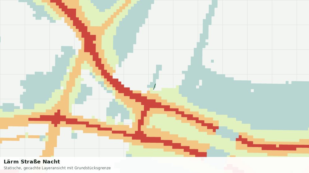 Statische Kartenansicht: Lärm Straße Nacht