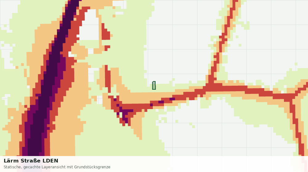 Statische Kartenansicht: Lärm Straße LDEN