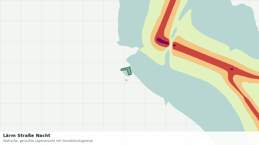 Statische Kartenansicht: Lärm Straße Nacht