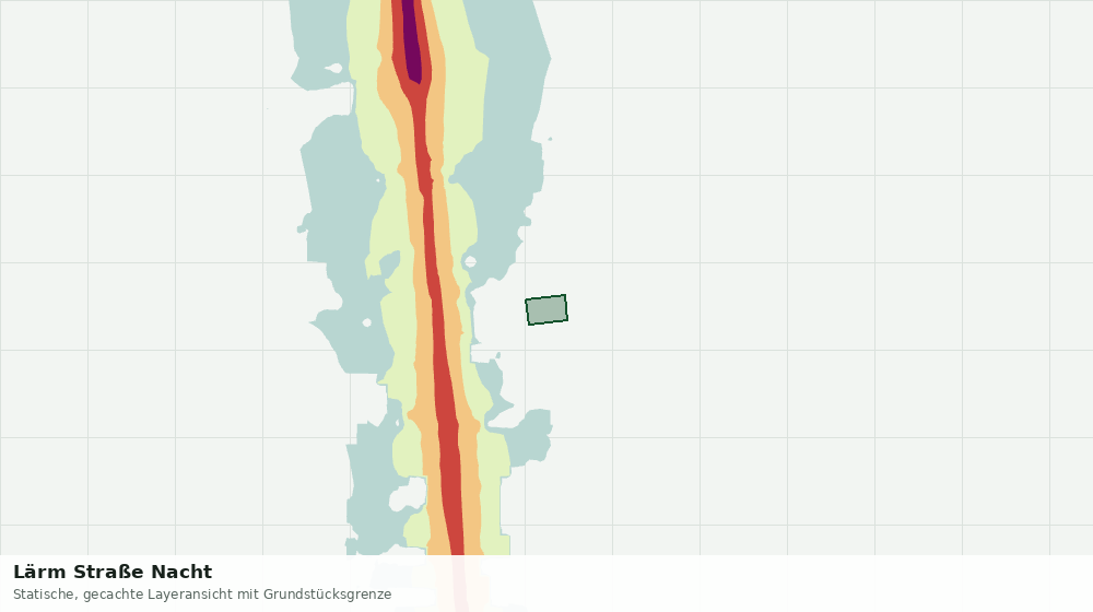Statische Kartenansicht: Lärm Straße Nacht