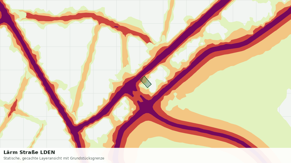 Statische Kartenansicht: Lärm Straße LDEN