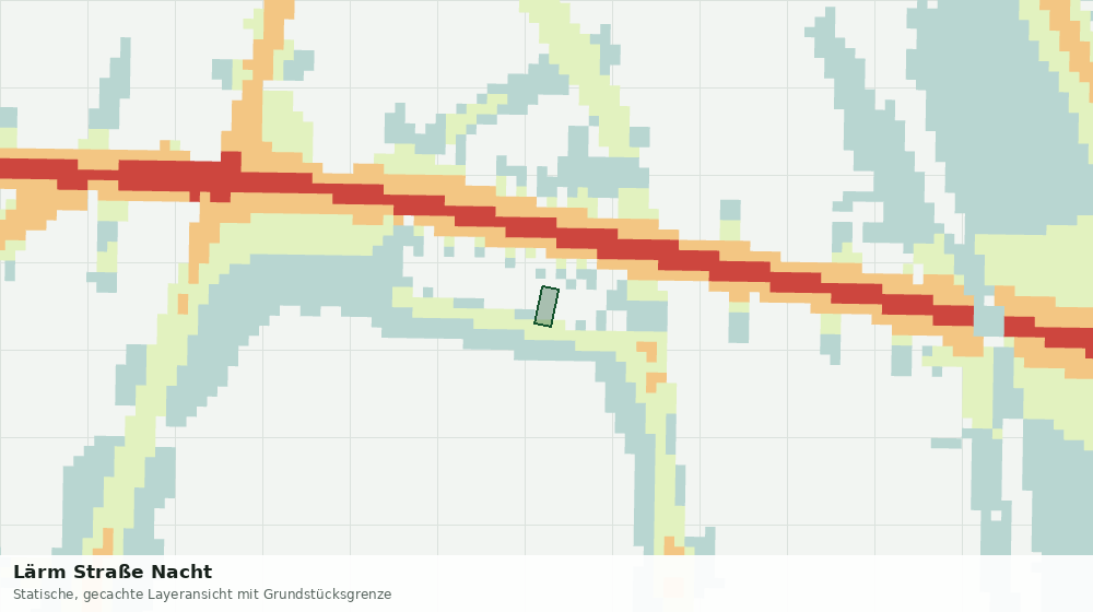 Statische Kartenansicht: Lärm Straße Nacht