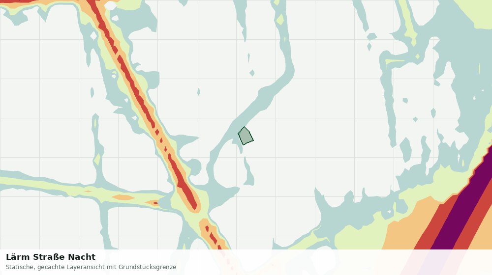 Statische Kartenansicht: Lärm Straße Nacht