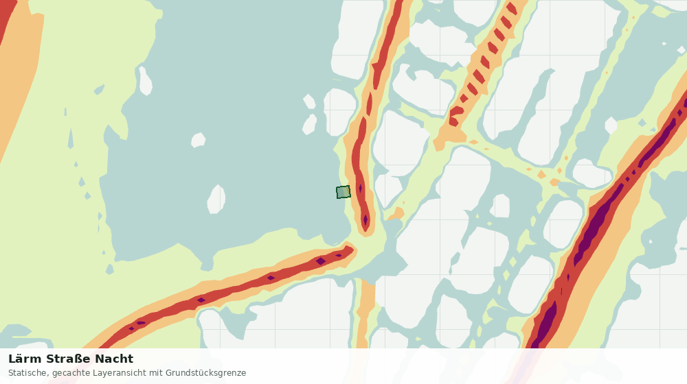 Statische Kartenansicht: Lärm Straße Nacht