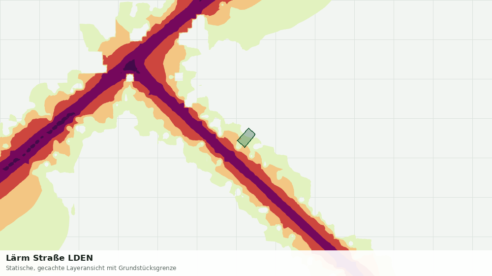 Statische Kartenansicht: Lärm Straße LDEN