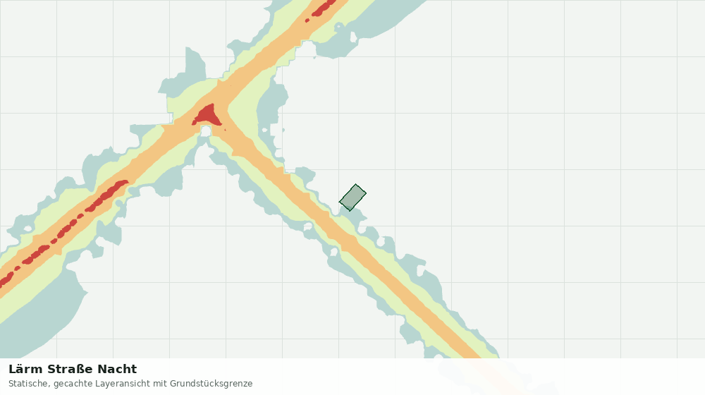 Statische Kartenansicht: Lärm Straße Nacht