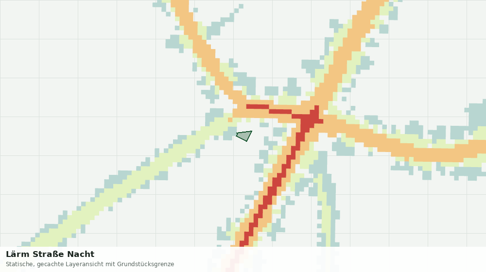 Statische Kartenansicht: Lärm Straße Nacht