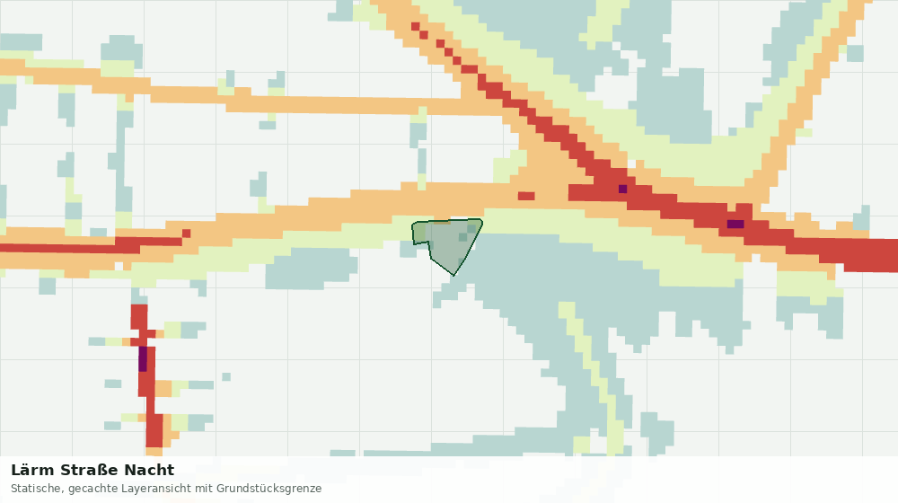 Statische Kartenansicht: Lärm Straße Nacht