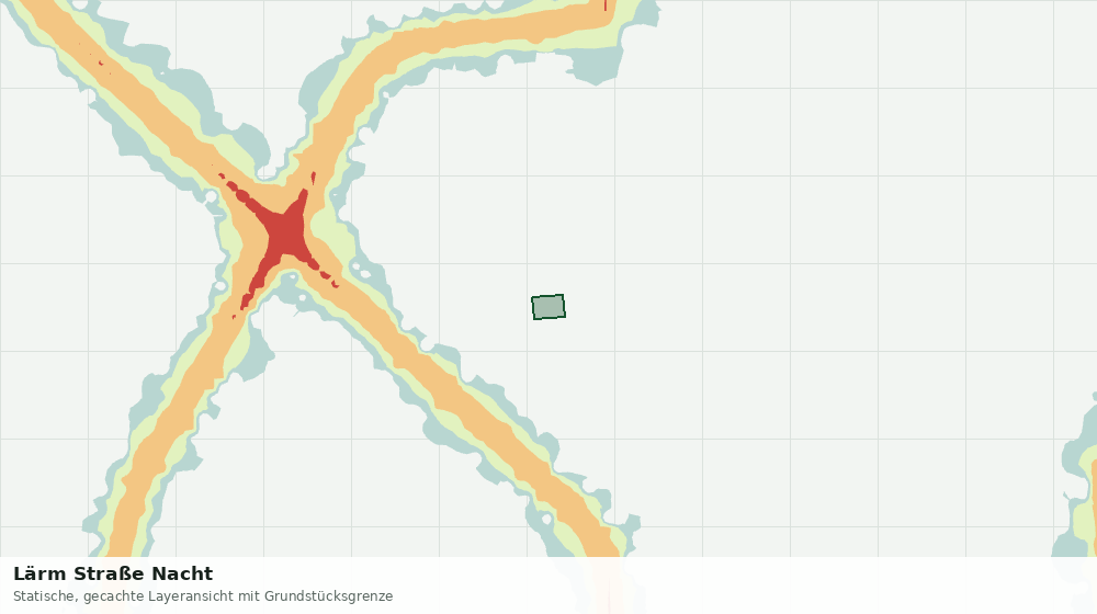 Statische Kartenansicht: Lärm Straße Nacht