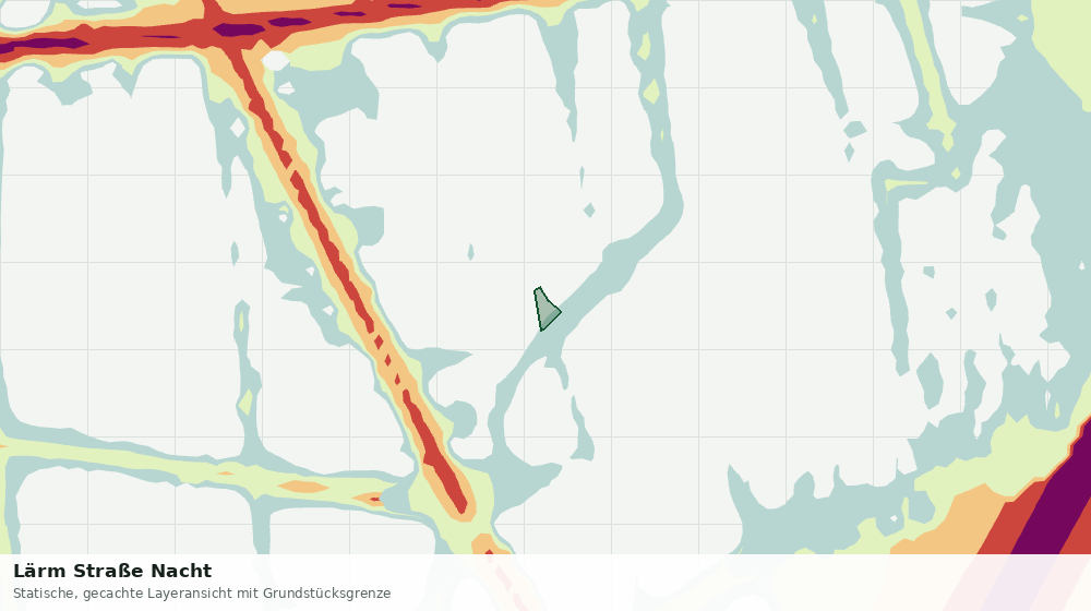 Statische Kartenansicht: Lärm Straße Nacht