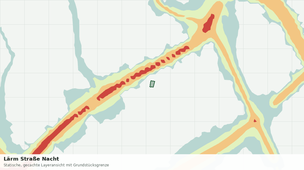 Statische Kartenansicht: Lärm Straße Nacht