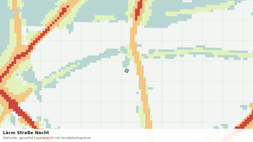 Statische Kartenansicht: Lärm Straße Nacht