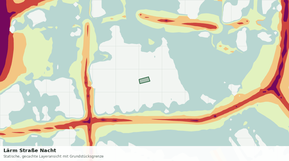 Statische Kartenansicht: Lärm Straße Nacht