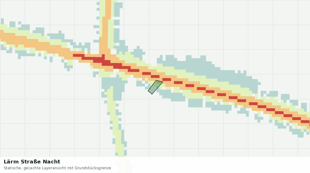 Statische Kartenansicht: Lärm Straße Nacht