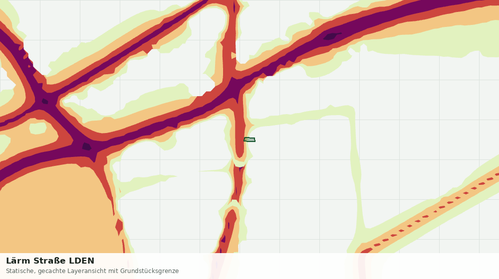 Statische Kartenansicht: Lärm Straße LDEN