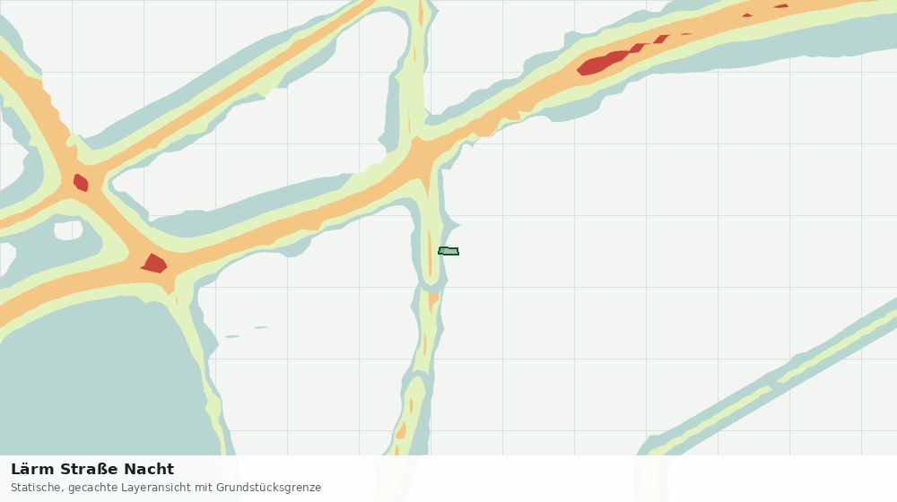 Statische Kartenansicht: Lärm Straße Nacht