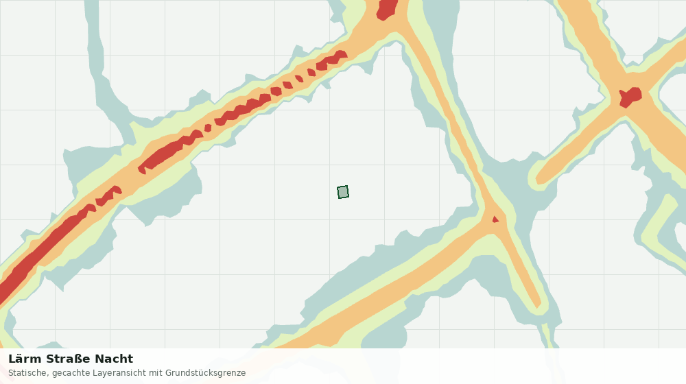 Statische Kartenansicht: Lärm Straße Nacht