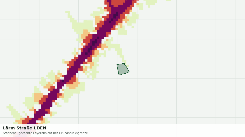 Statische Kartenansicht: Lärm Straße LDEN