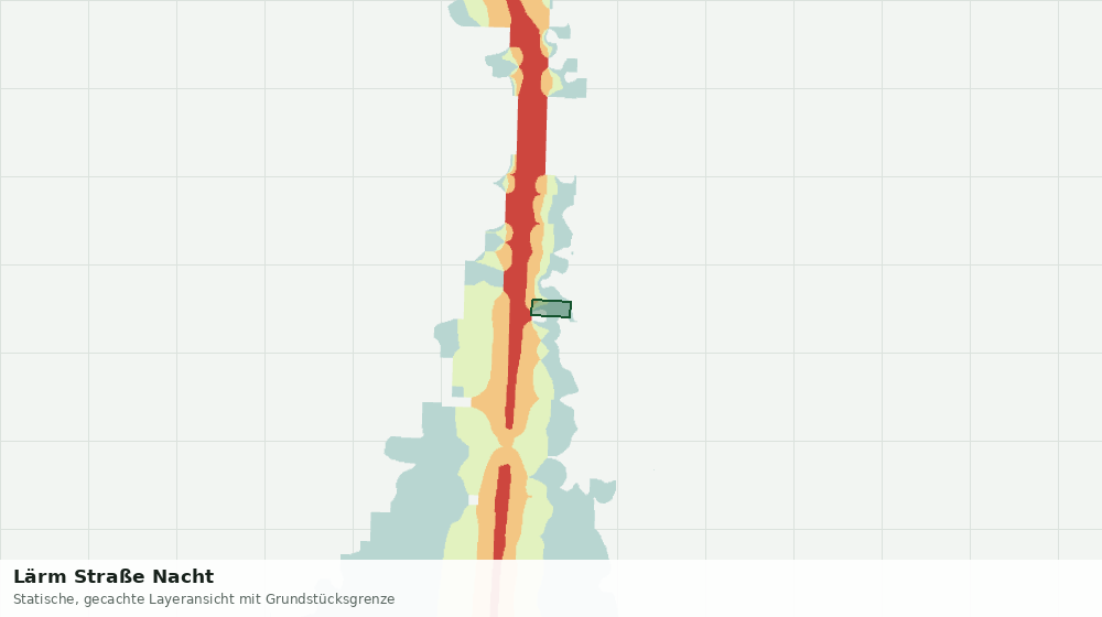 Statische Kartenansicht: Lärm Straße Nacht