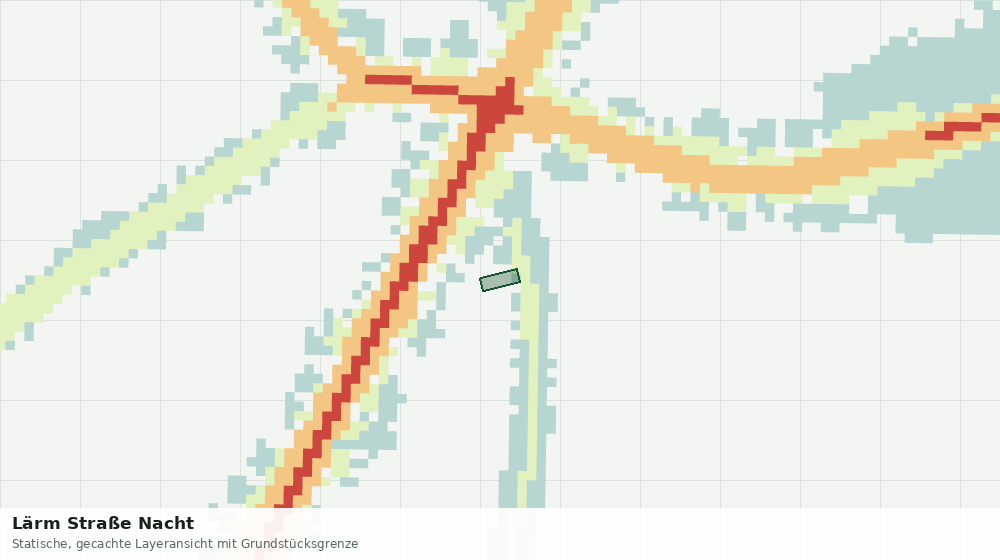 Statische Kartenansicht: Lärm Straße Nacht
