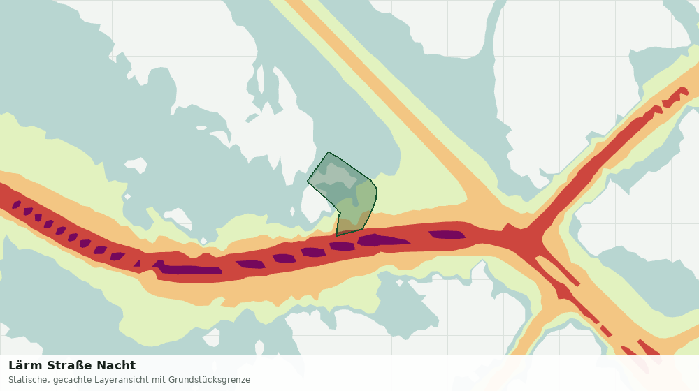 Statische Kartenansicht: Lärm Straße Nacht