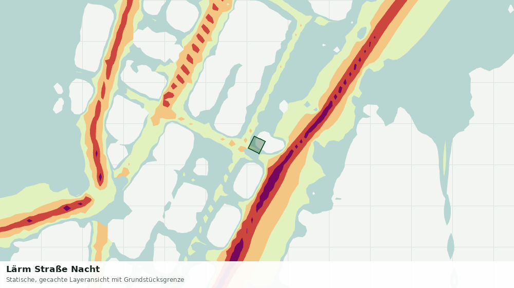 Statische Kartenansicht: Lärm Straße Nacht