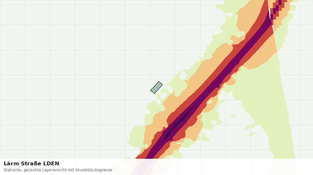 Statische Kartenansicht: Lärm Straße LDEN